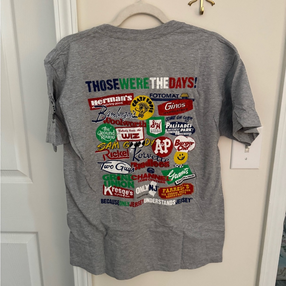 Only in NJ t shirt with famous defunct NJ brands and stores - Picture 3 of 5